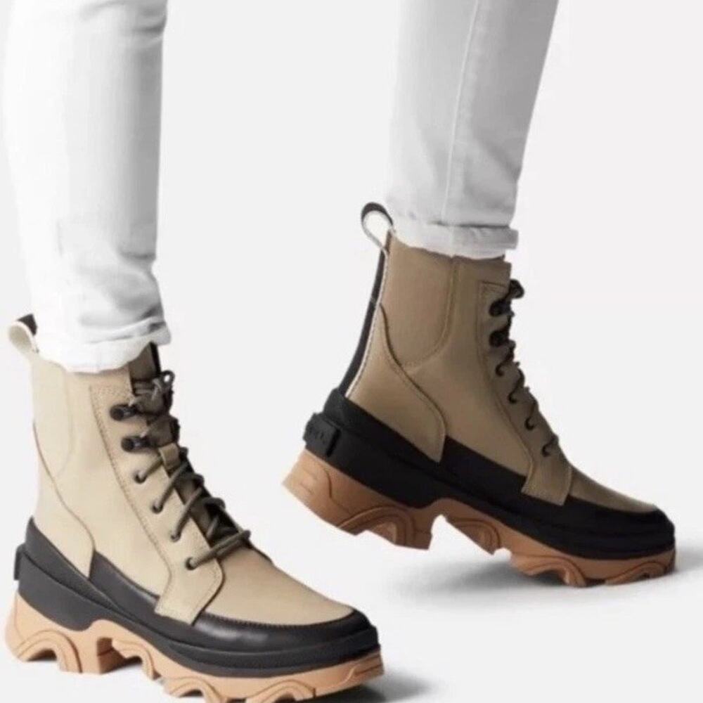 Sorel Women's 10.5 Brex Waterproof Winter Lace Up Boots Sandy Tan
